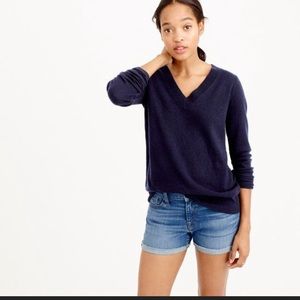 JCrew relaxed V-neck cashmere sweater